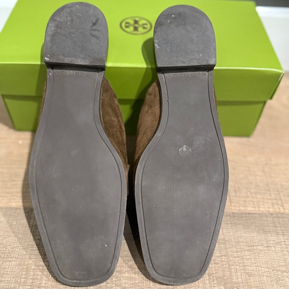 EUC | Tory Burch | Suede Chocolate Brown Mules | $100 - Picture 8 of 8